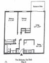 2 bedroom 1 bath balcony